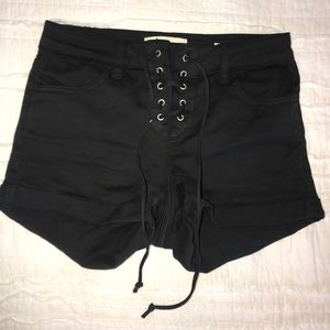 Black tie shorts. PACSUN SUPER STRETCH